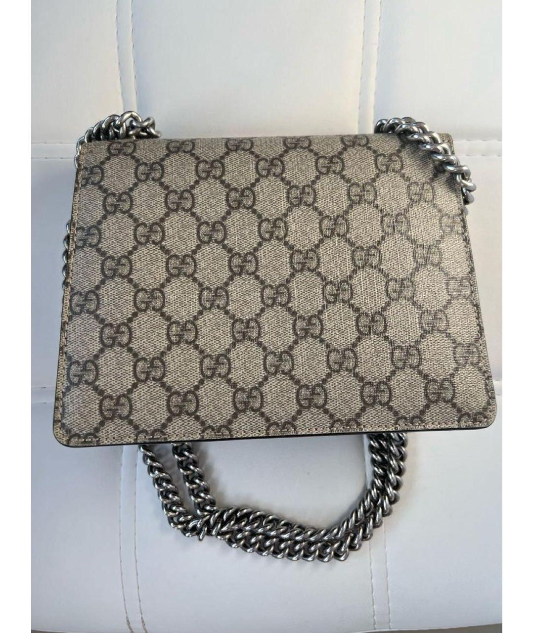 GUCCI Бежевая кожаная сумка через плечо, фото 2