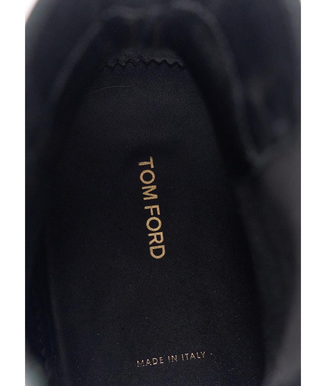 TOM FORD Черные кожаные высокие ботинки, фото 5