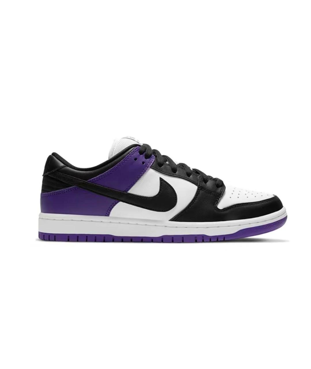 NIKE Фиолетовые кожаные низкие кроссовки / кеды, фото 3