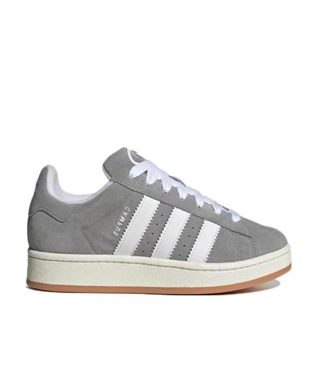 ADIDAS Серые замшевые кроссовки, фото 2