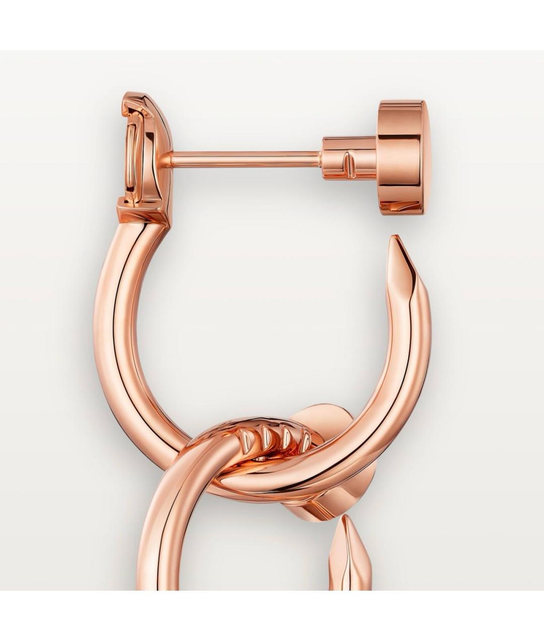 CARTIER Розовые серьги из розового золота, фото 5