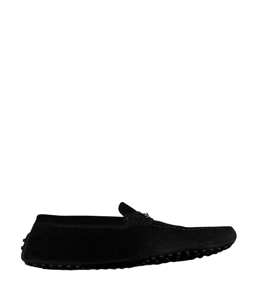 TOD'S Черные замшевые лоферы, фото 1