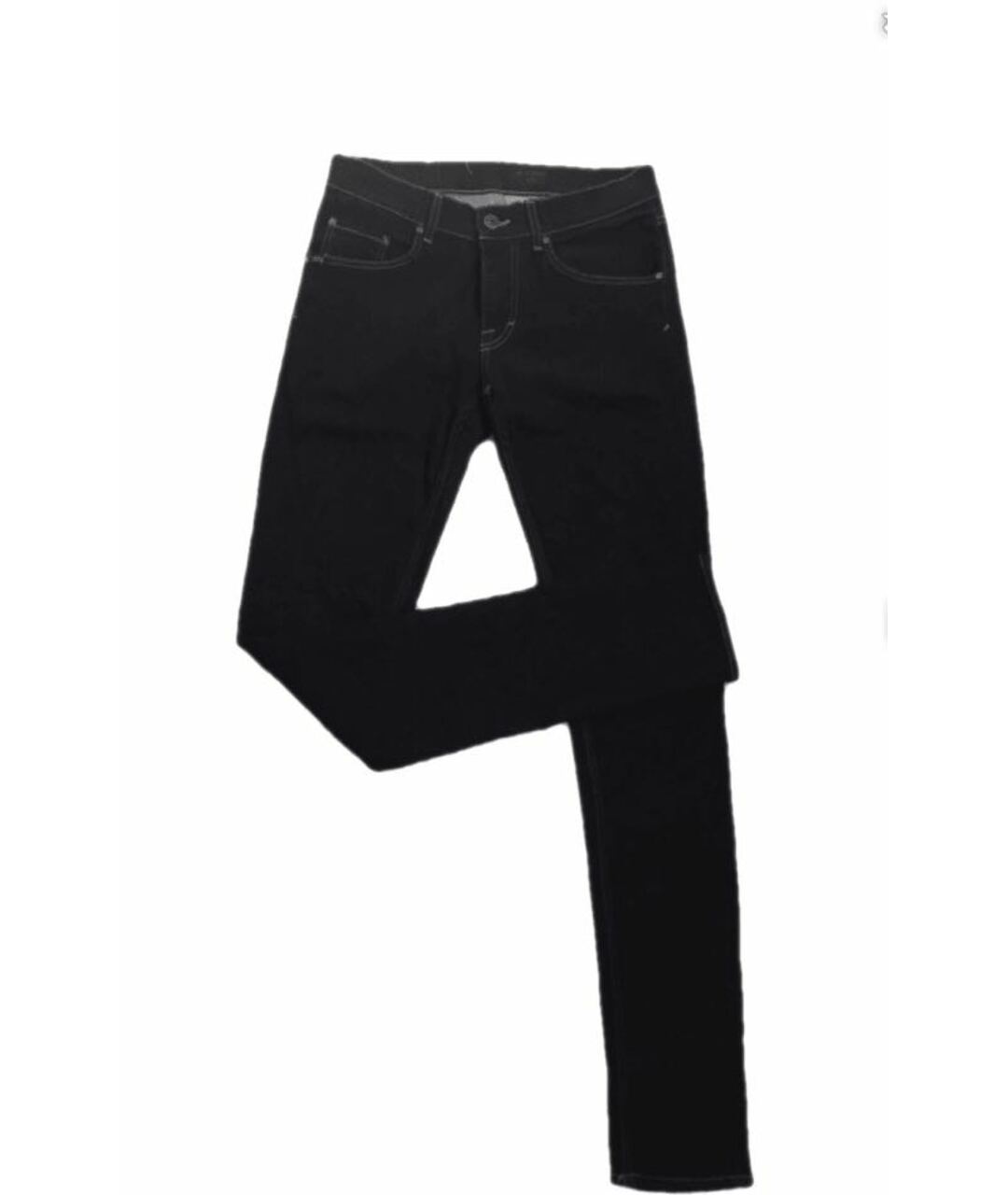 TIGER OF SWEDEN Черные хлопко-эластановые прямые джинсы, фото 7
