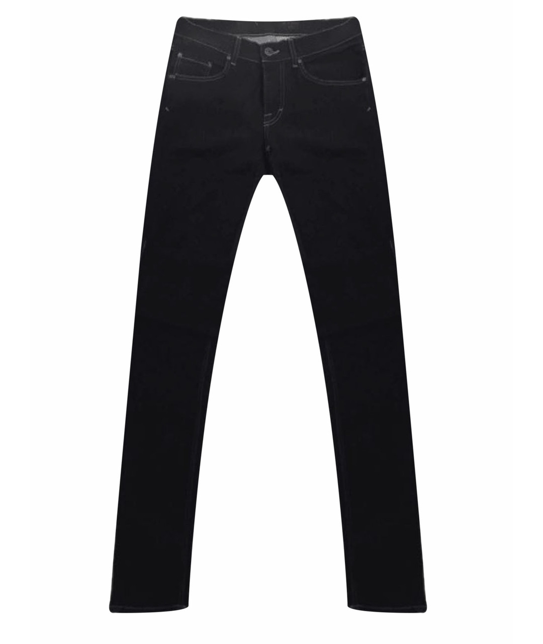 TIGER OF SWEDEN Черные хлопко-эластановые прямые джинсы, фото 1