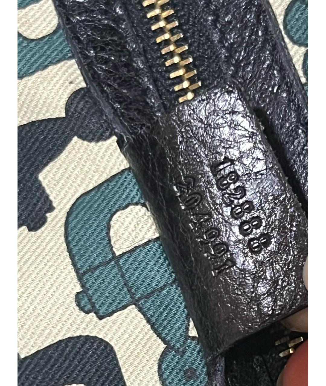 GUCCI Черная кожаная сумка с короткими ручками, фото 8
