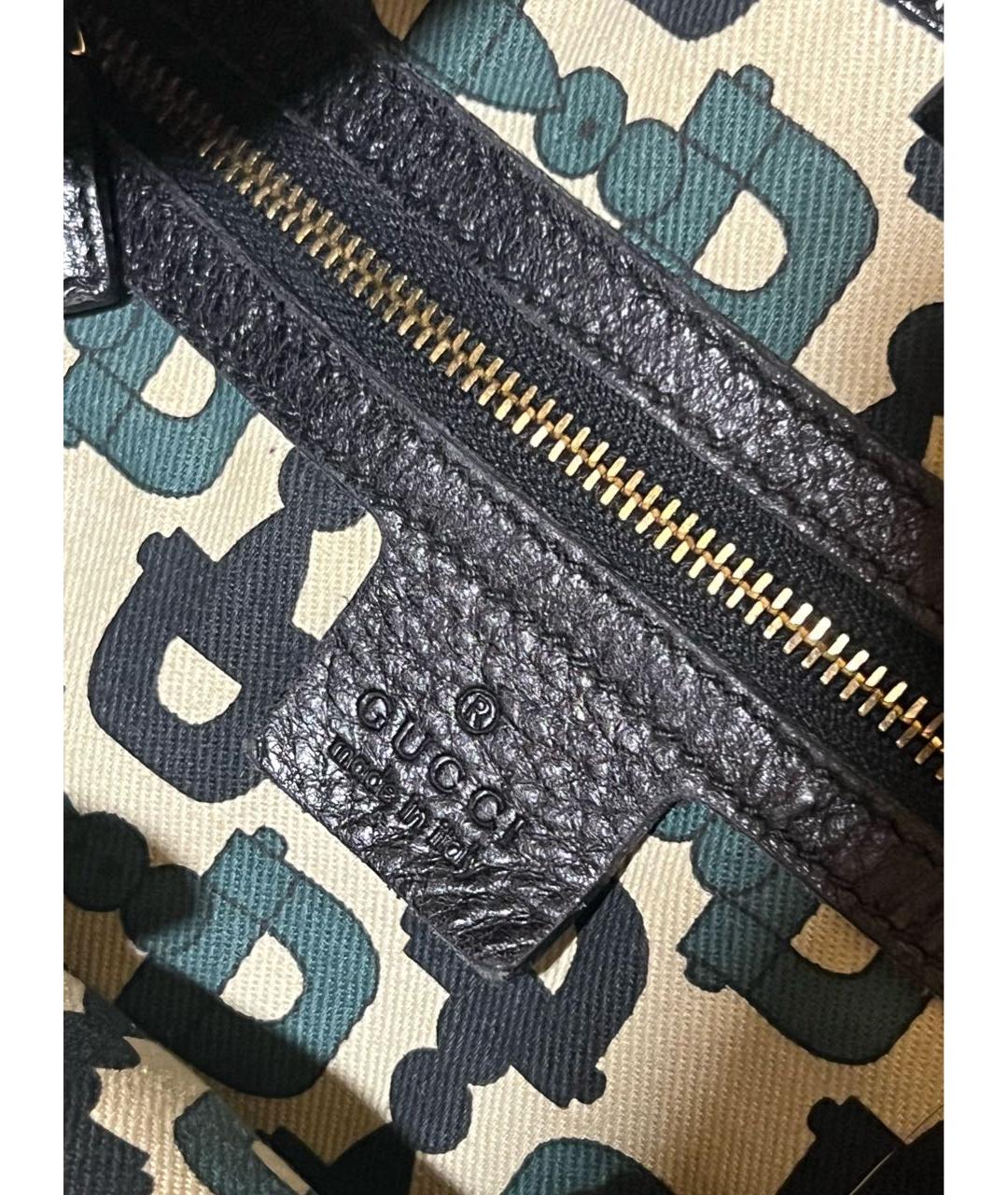 GUCCI Черная кожаная сумка с короткими ручками, фото 7