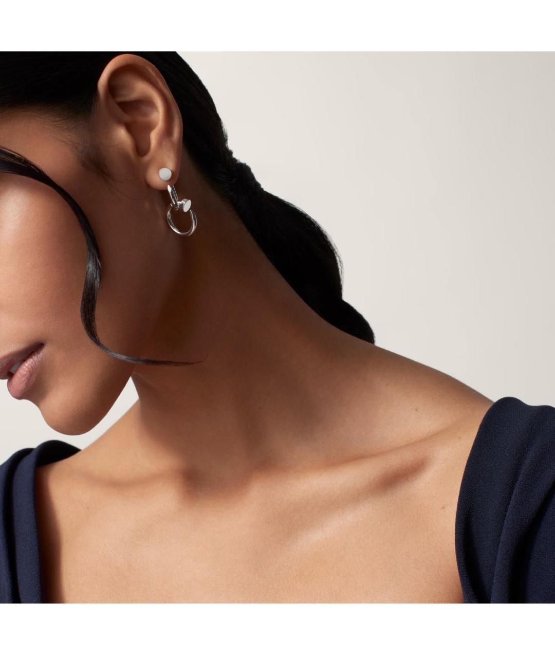CARTIER Серебряные серьги из белого золота, фото 2