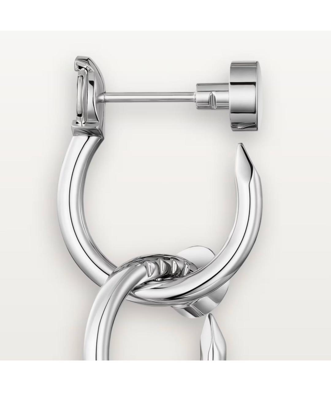 CARTIER Серебряные серьги из белого золота, фото 4