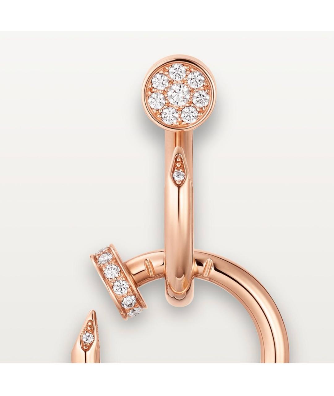 CARTIER Розовые серьги из розового золота, фото 5