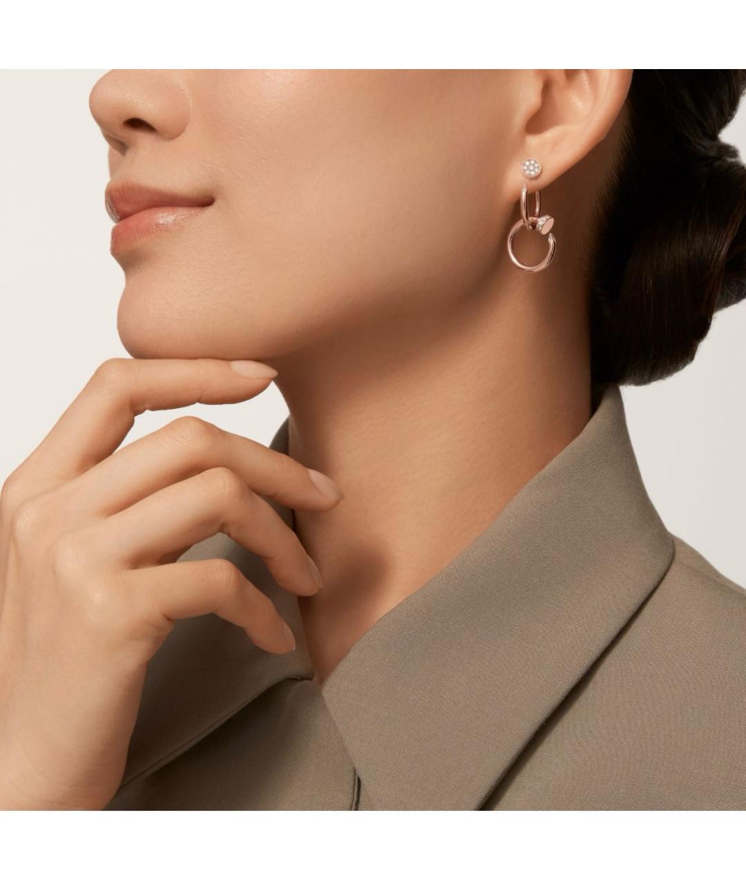 CARTIER Розовые серьги из розового золота, фото 2