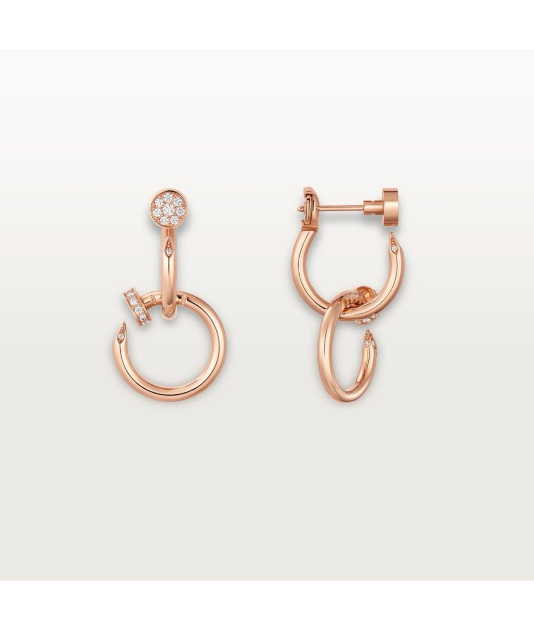 CARTIER Розовые серьги из розового золота, фото 4