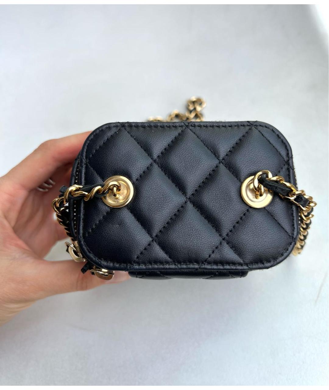 CHANEL Черная кожаная сумка через плечо, фото 4