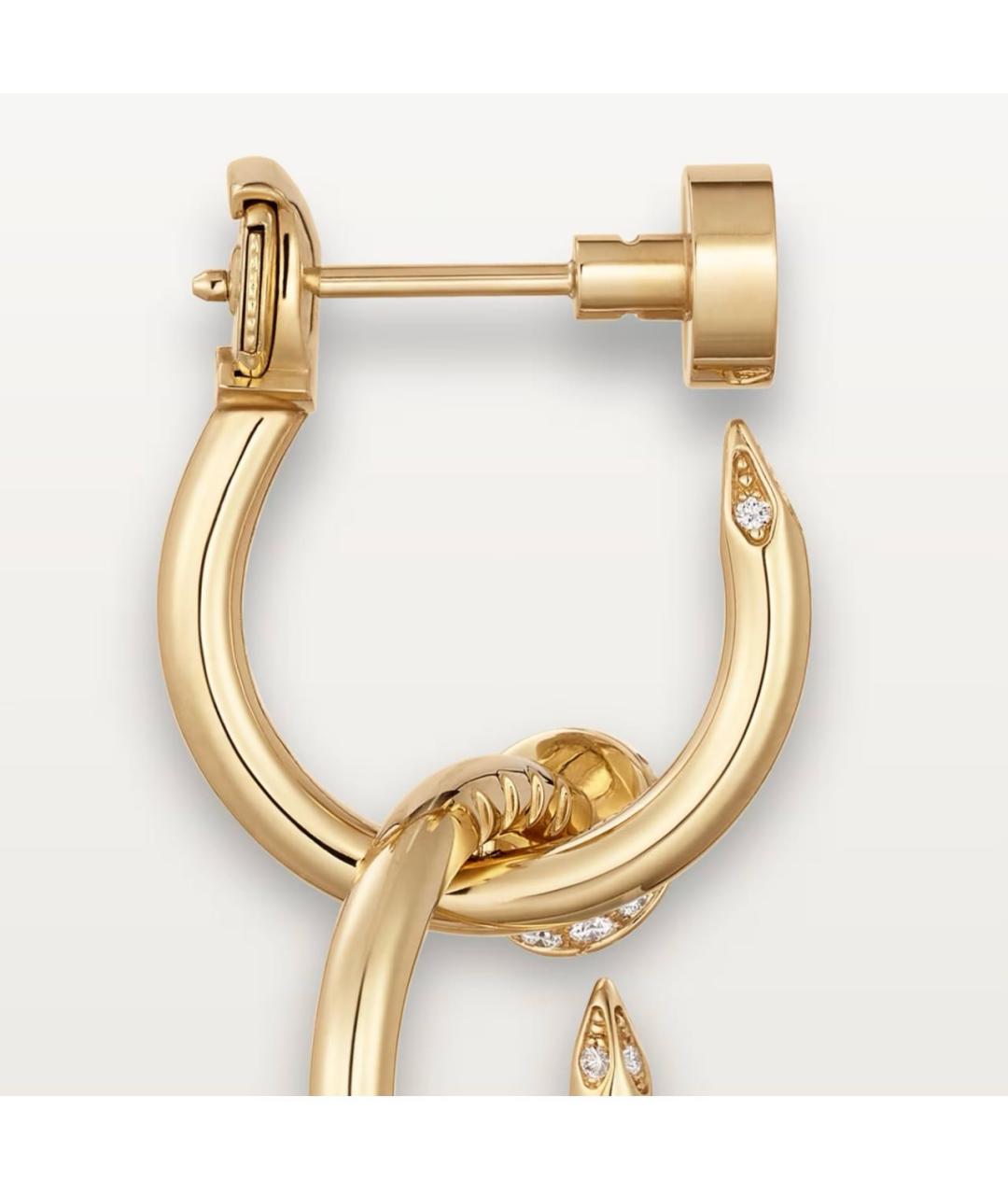 CARTIER Золотые серьги из желтого золота, фото 3