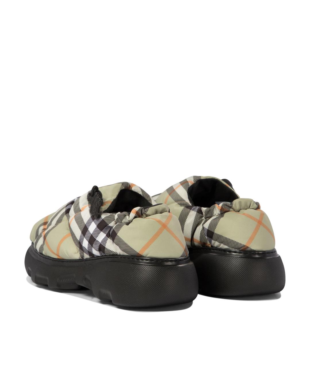 BURBERRY Зеленые синтетические слипоны, фото 4