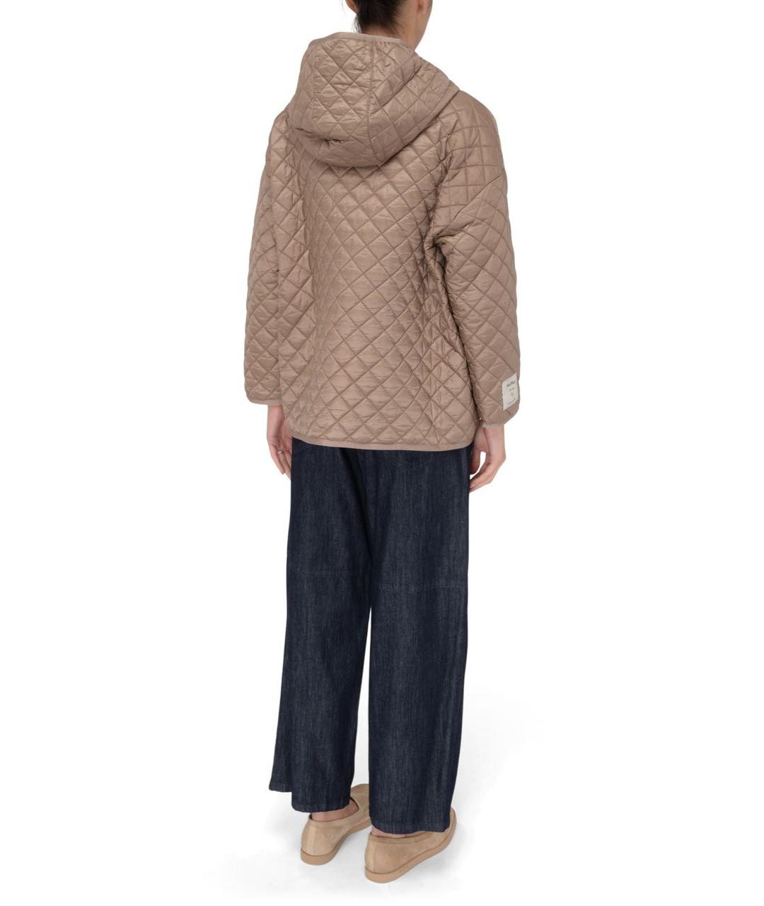 MAX MARA Бежевая полиэстеровая куртка, фото 3