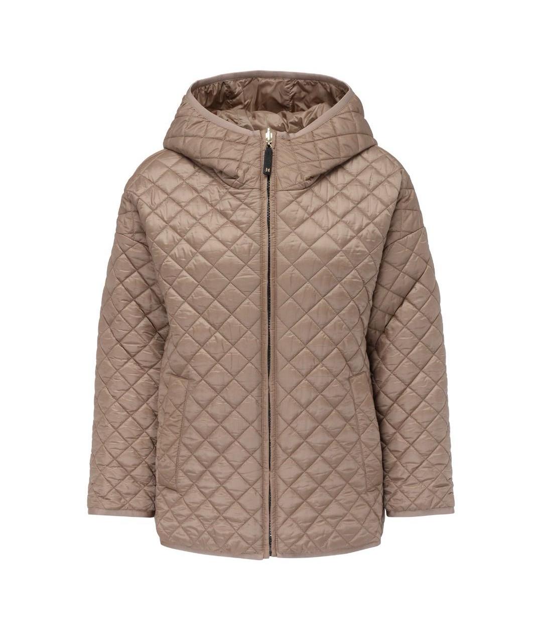 MAX MARA Бежевая полиэстеровая куртка, фото 4