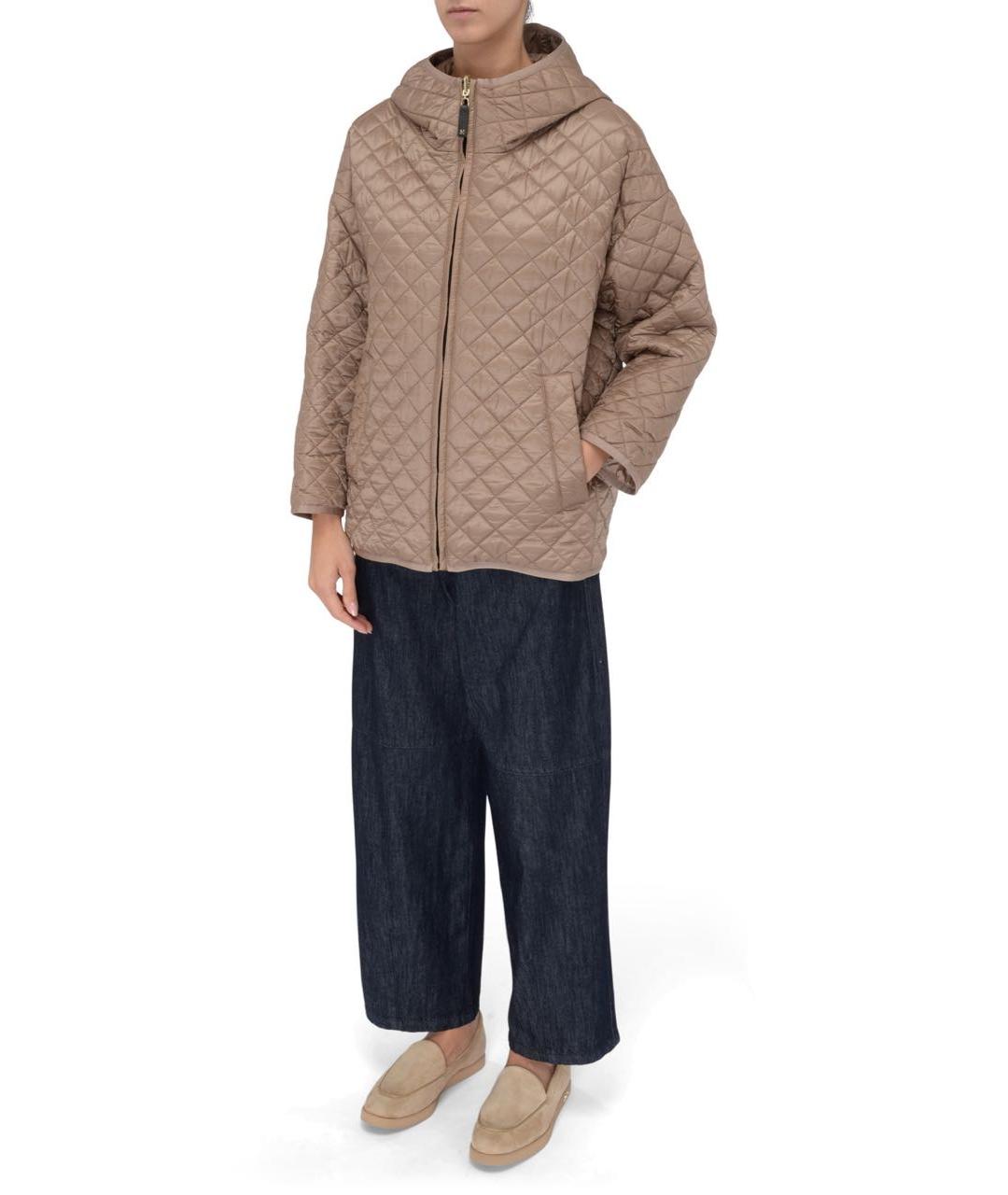 MAX MARA Бежевая полиэстеровая куртка, фото 2