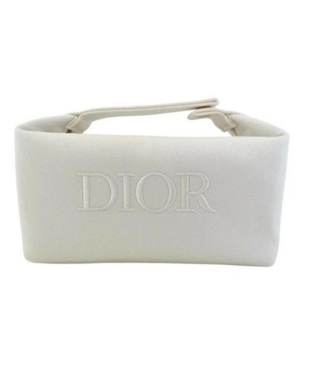 CHRISTIAN DIOR Белая хлопковая косметичка, фото 1