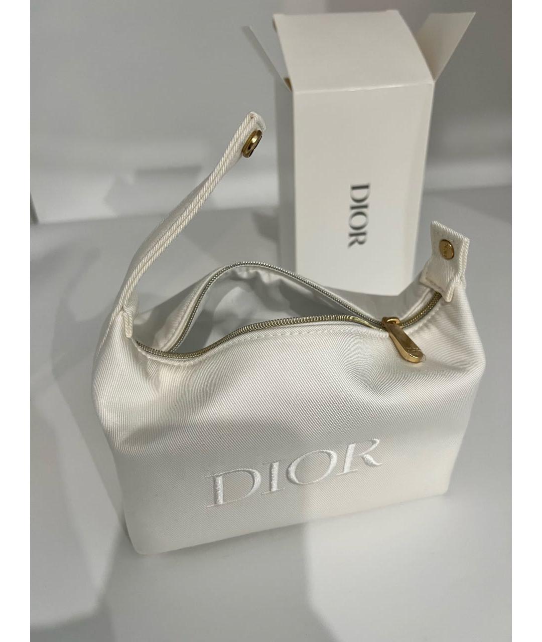 CHRISTIAN DIOR Белая хлопковая косметичка, фото 7