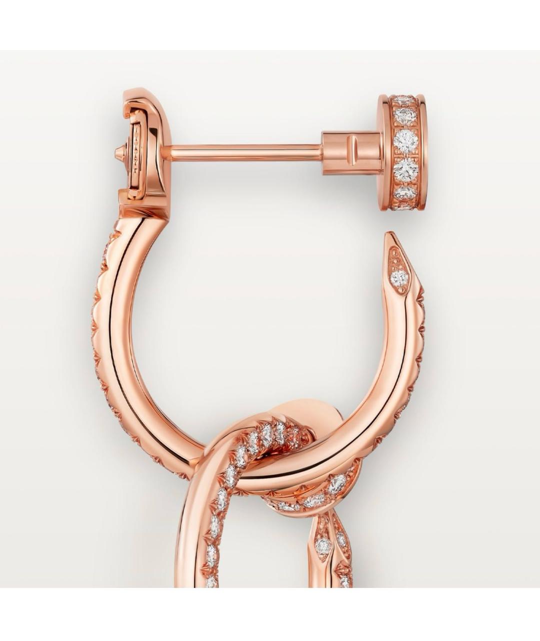 CARTIER Розовые серьги из розового золота, фото 6