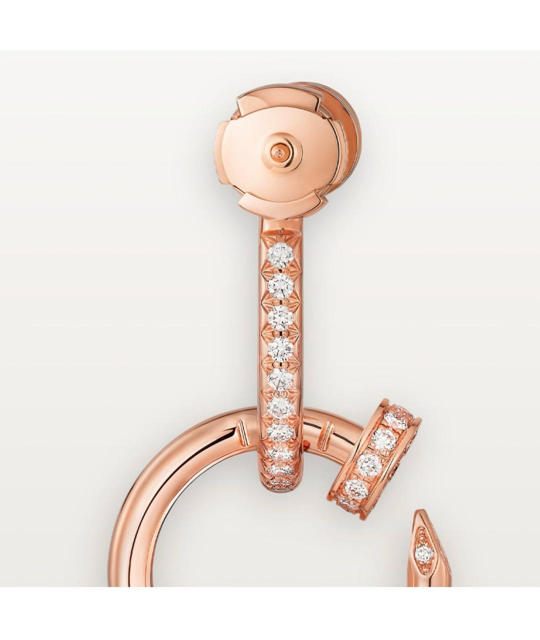 CARTIER Розовые серьги из розового золота, фото 4