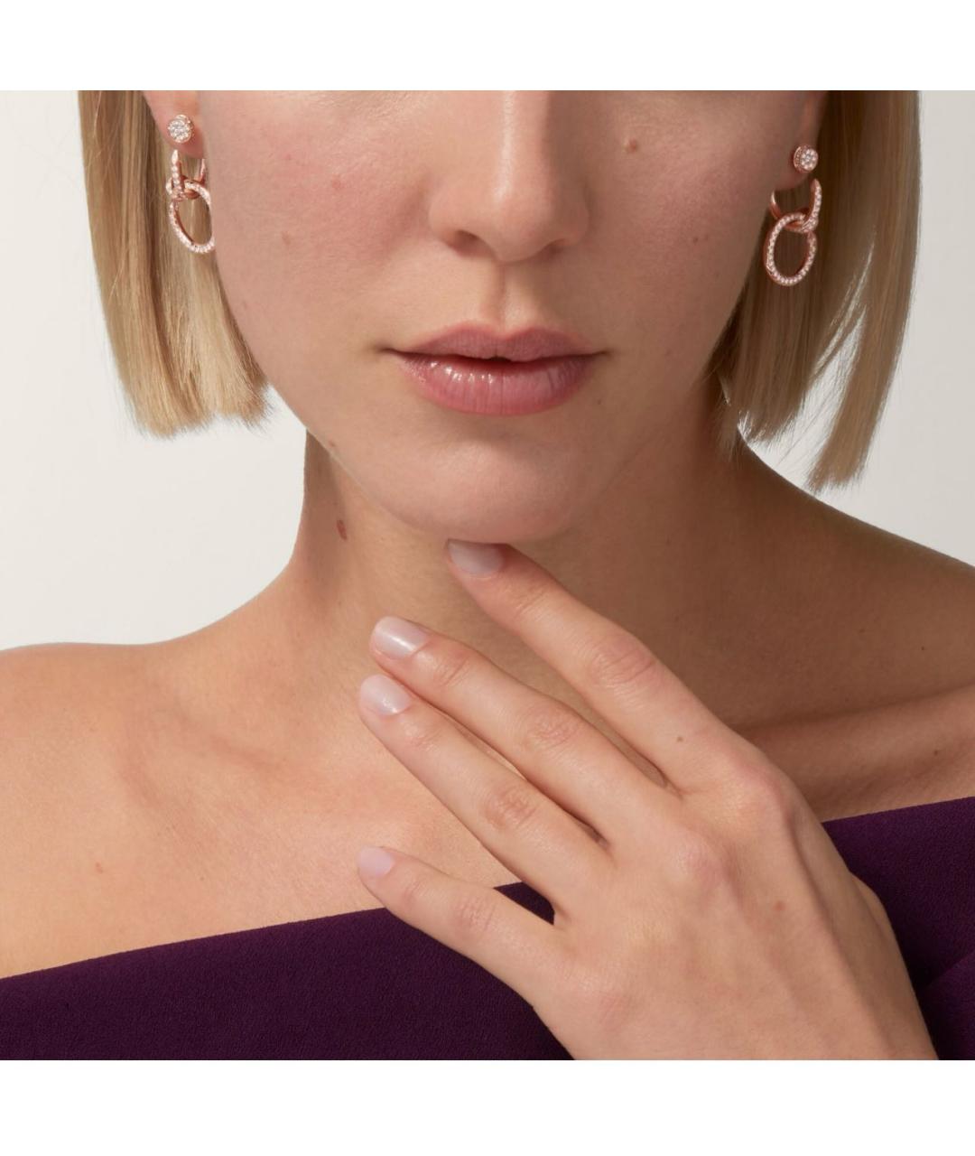 CARTIER Розовые серьги из розового золота, фото 2