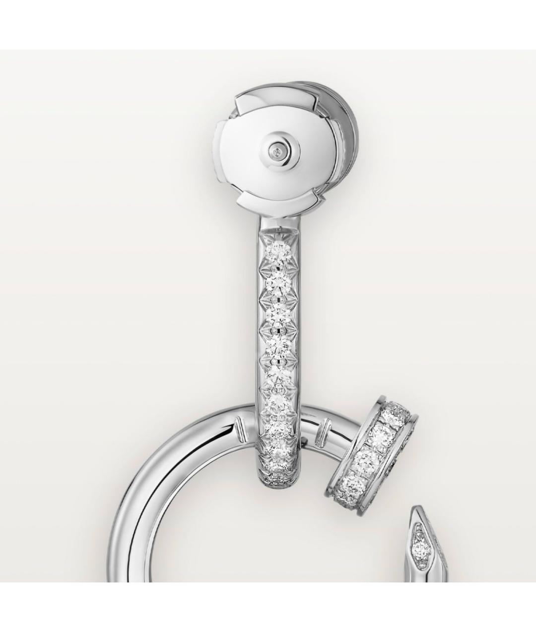CARTIER Серебряные серьги из белого золота, фото 4