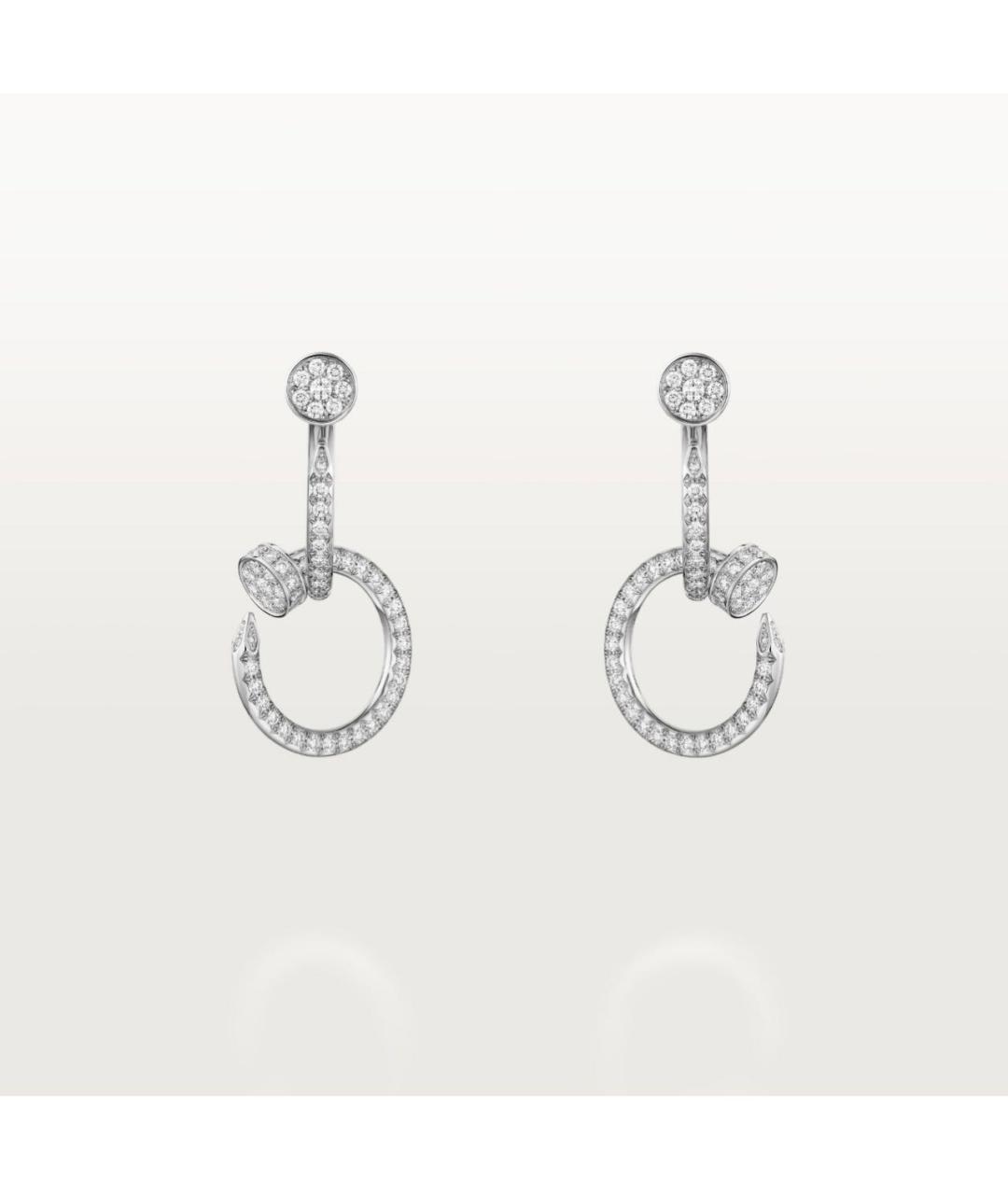 CARTIER Серебряные серьги из белого золота, фото 8