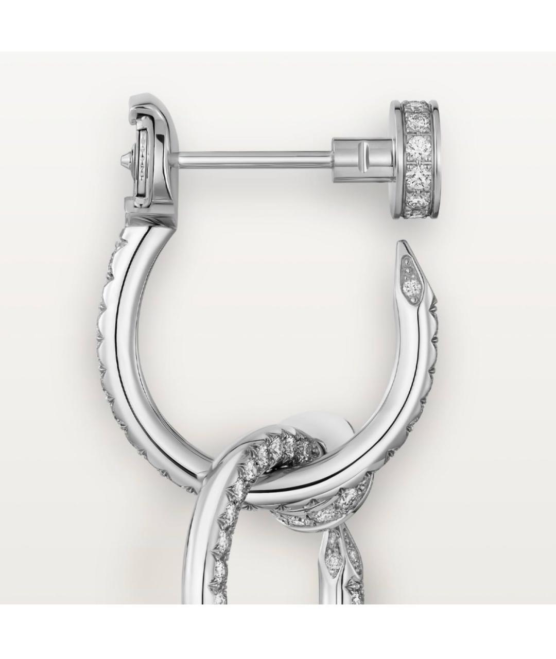 CARTIER Серебряные серьги из белого золота, фото 6