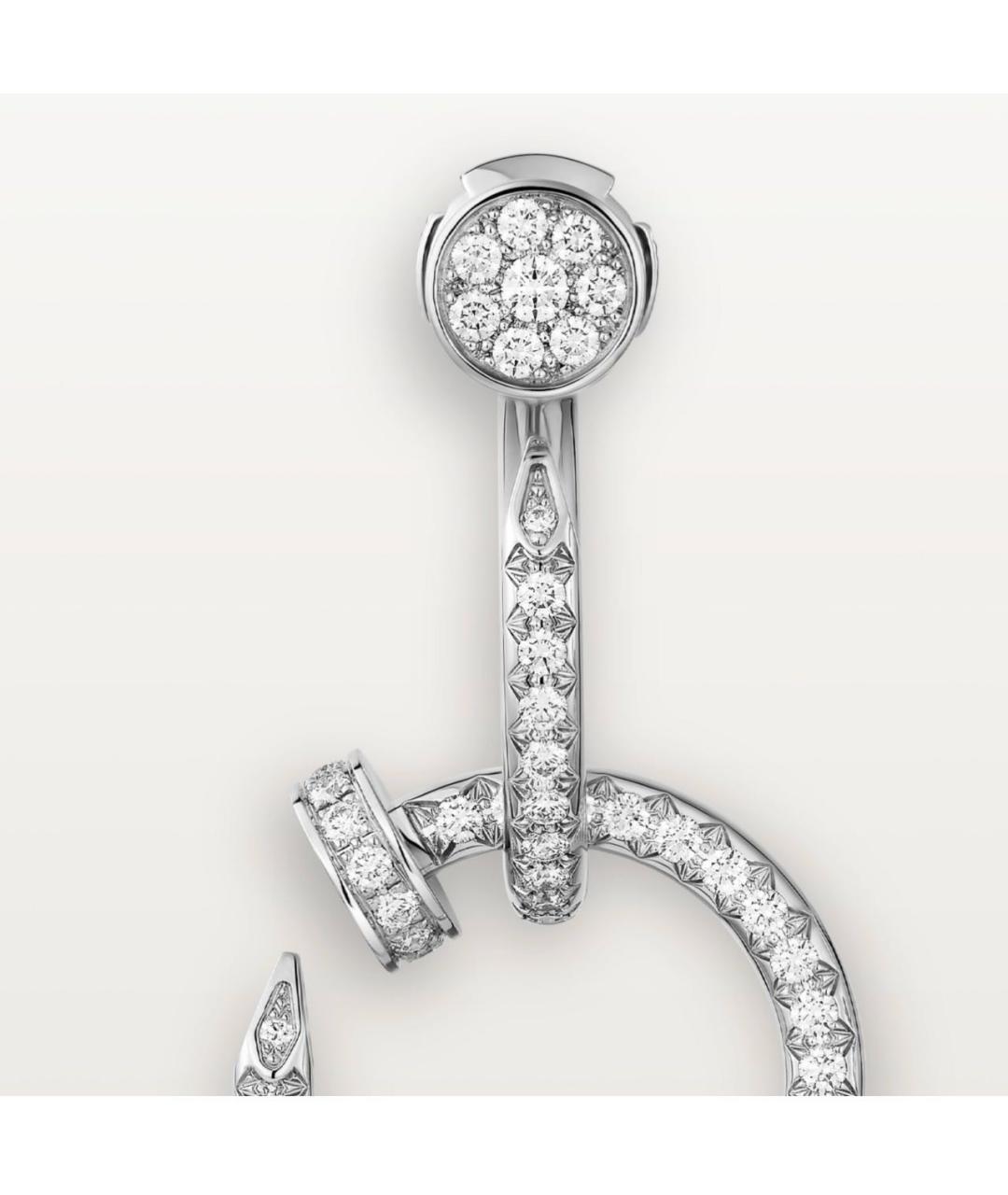 CARTIER Серебряные серьги из белого золота, фото 3