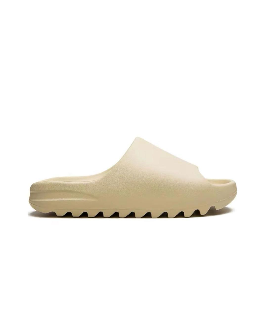 ADIDAS YEEZY Бежевые резиновые шлепанцы, фото 2