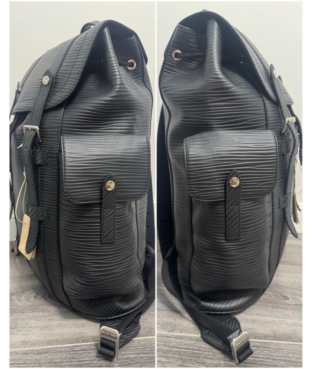 LOUIS VUITTON Черный кожаный рюкзак, фото 4