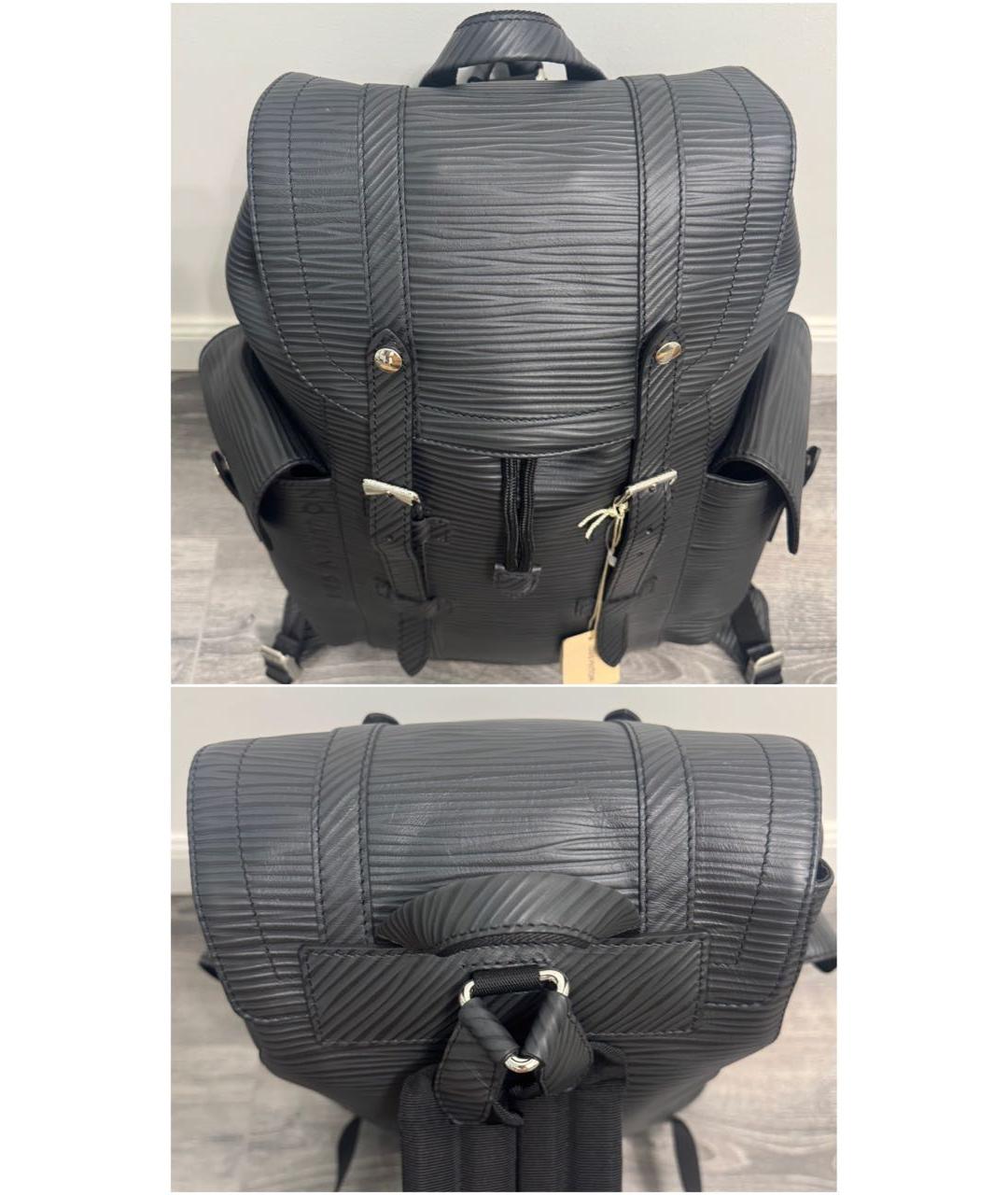 LOUIS VUITTON Черный кожаный рюкзак, фото 5