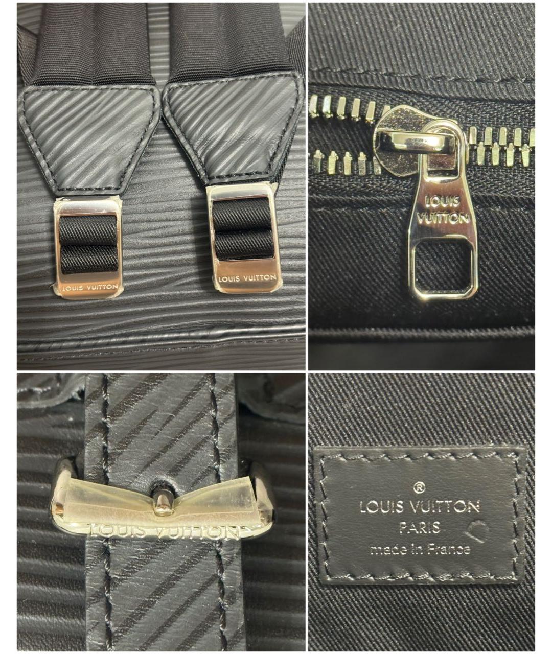 LOUIS VUITTON Черный кожаный рюкзак, фото 7