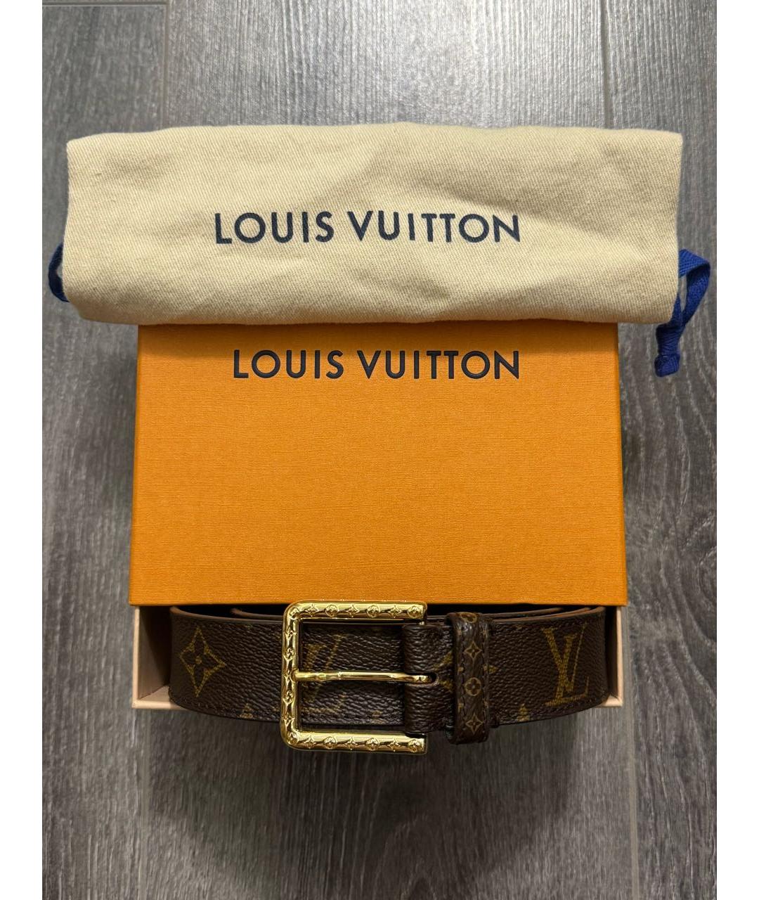 LOUIS VUITTON Коричневый ремень, фото 7
