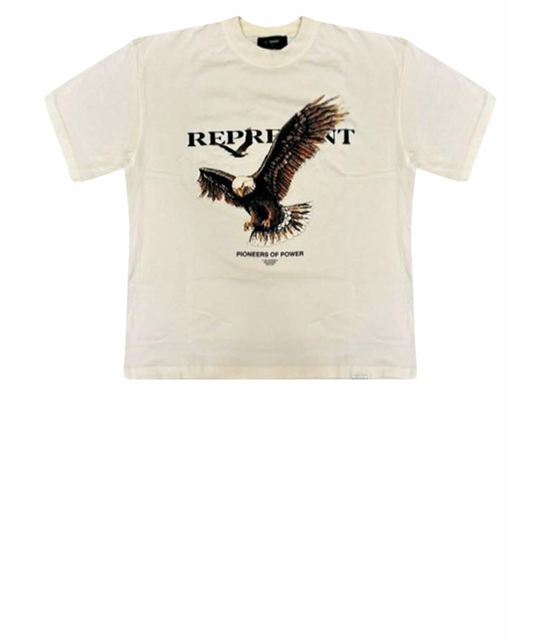 REPRESENT Белая хлопковая футболка, фото 1