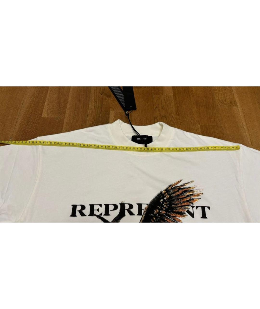 REPRESENT Белая хлопковая футболка, фото 5