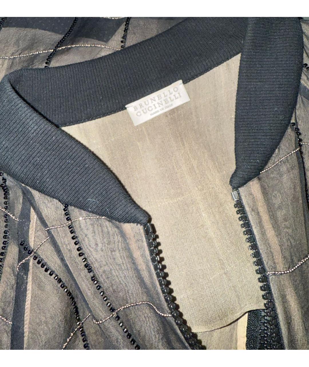 BRUNELLO CUCINELLI Бежевая шелковая куртка, фото 3