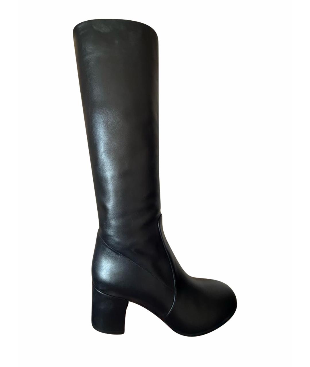 GIANVITO ROSSI Черные кожаные сапоги, фото 1