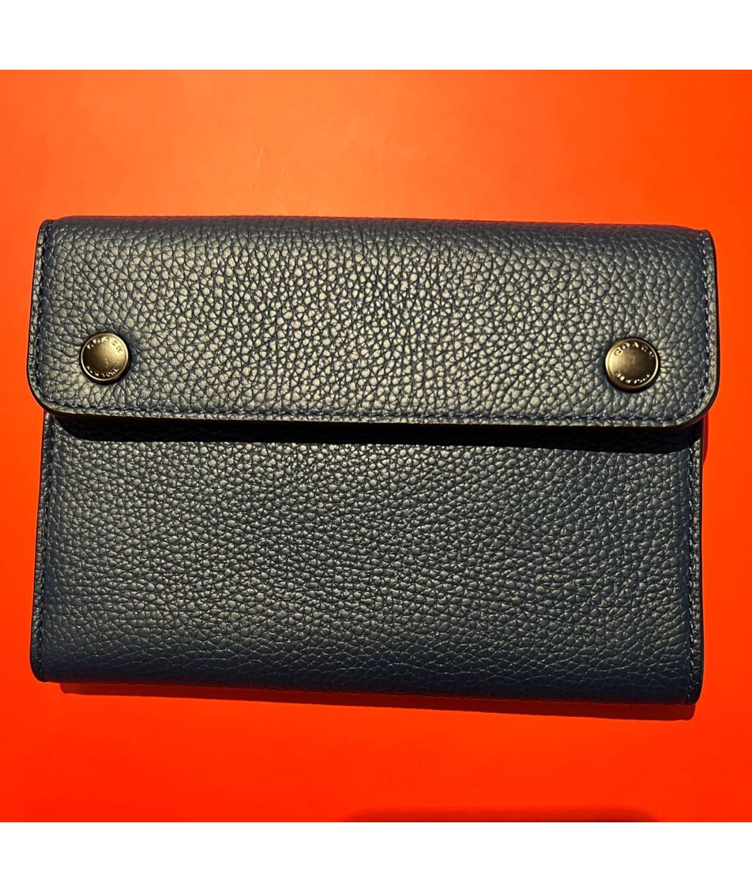 COACH Синий кожаный кошелек, фото 2