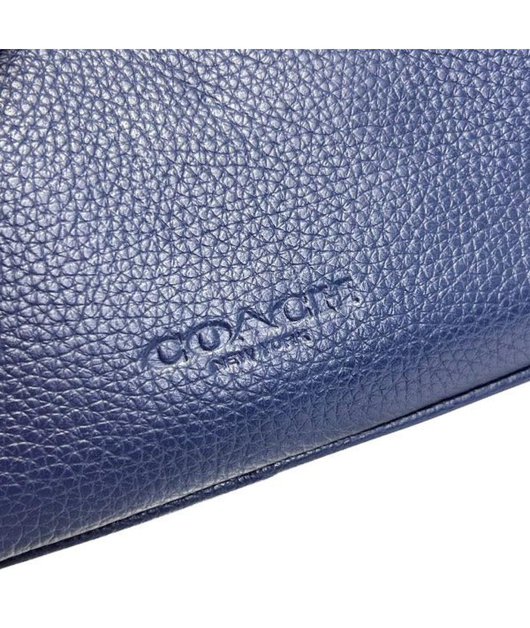 COACH Синий кожаный кошелек, фото 2
