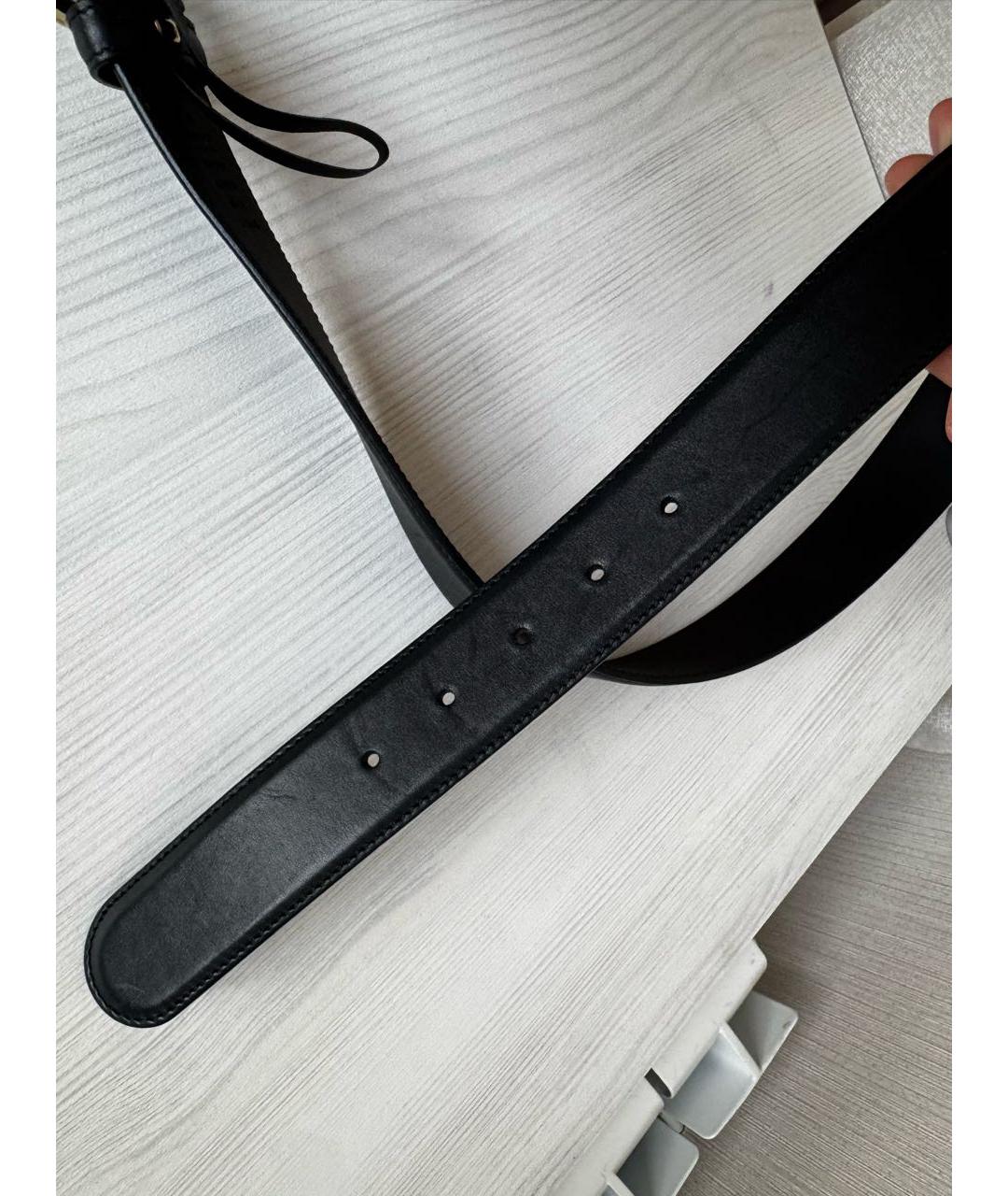 GUCCI Черный кожаный ремень, фото 4
