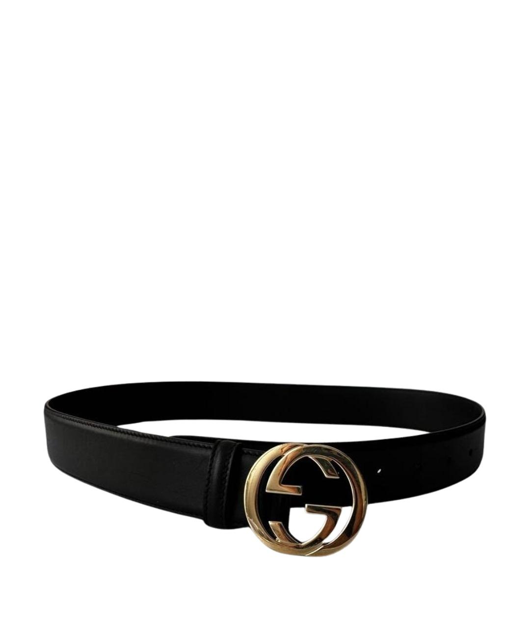 GUCCI Черный кожаный ремень, фото 5
