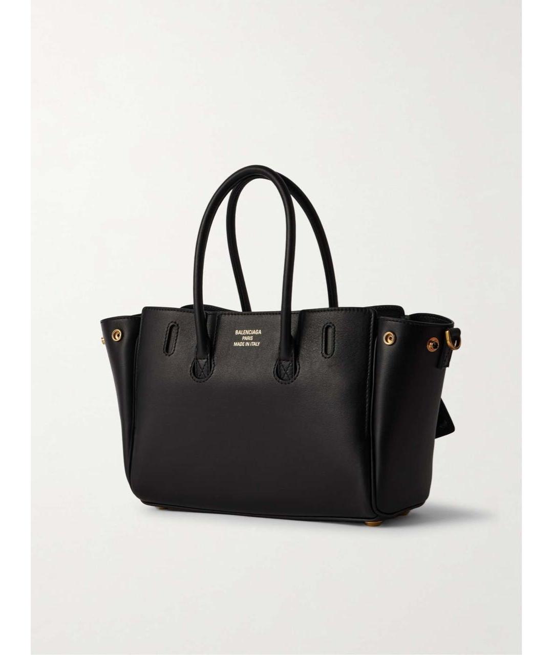 BALENCIAGA Черная кожаная сумка с короткими ручками, фото 2