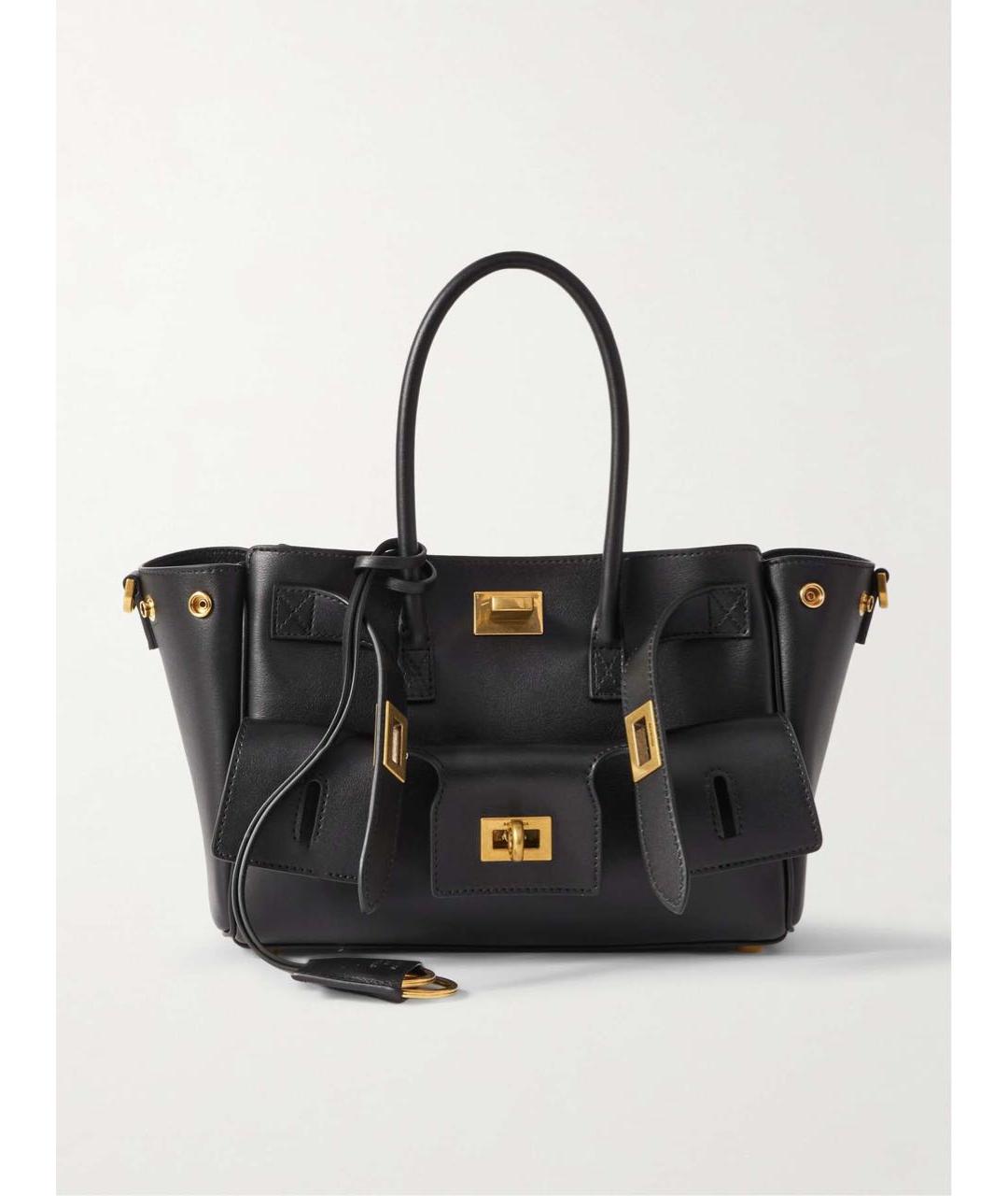 BALENCIAGA Черная кожаная сумка с короткими ручками, фото 9