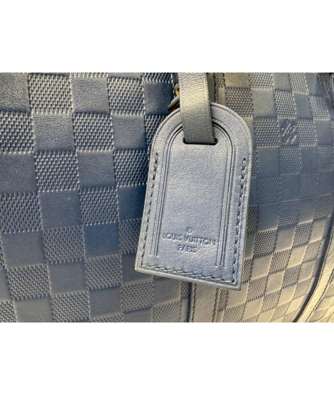 LOUIS VUITTON Синий кожаный портфель, фото 3