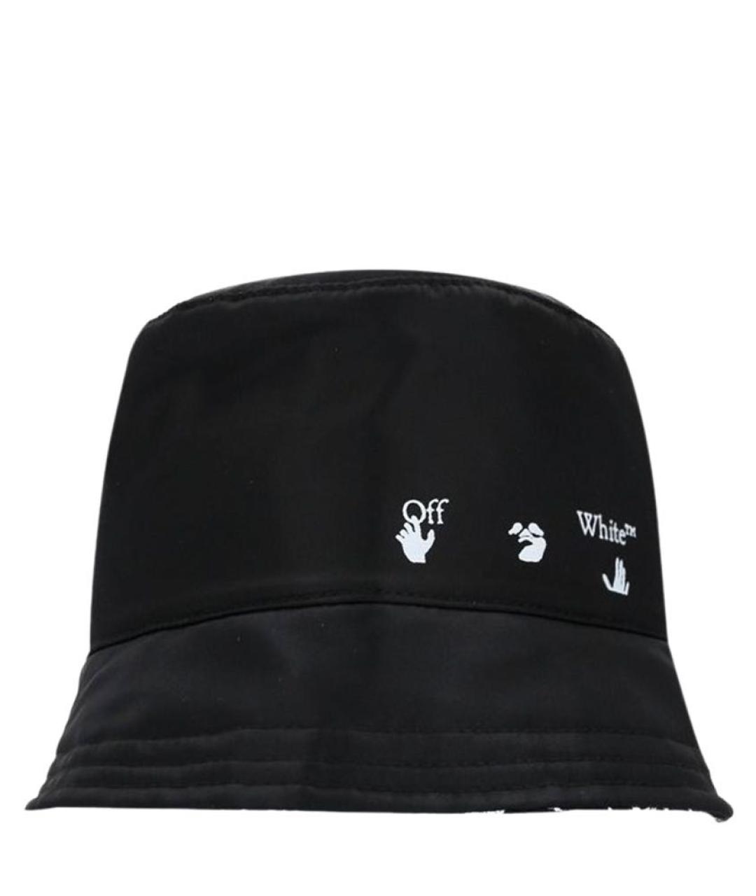 OFF-WHITE Черная синтетическая панама, фото 1