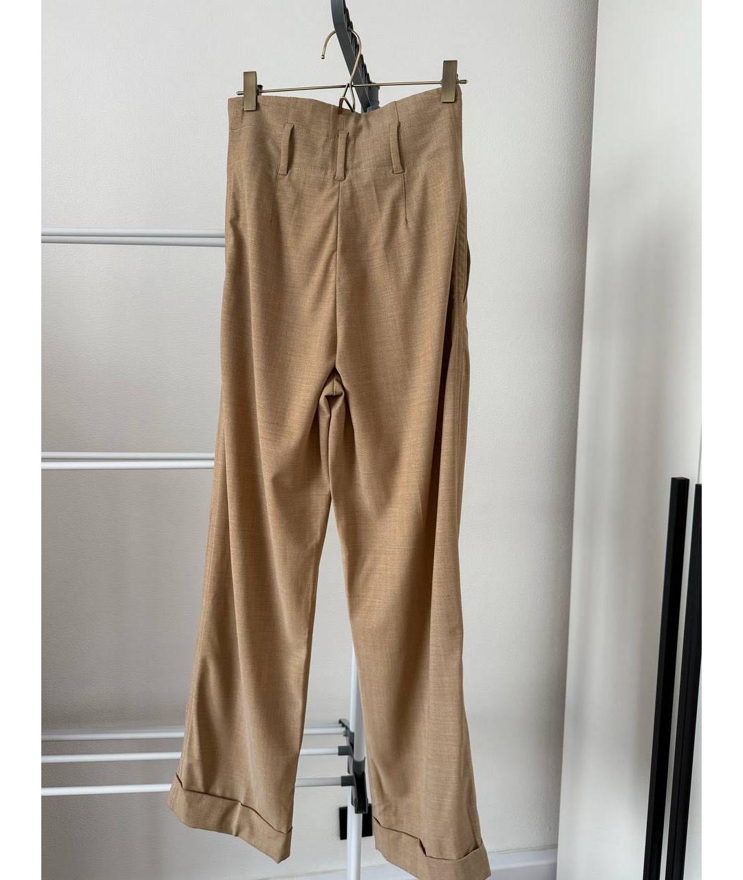 BRUNELLO CUCINELLI Коричневые прямые брюки, фото 2