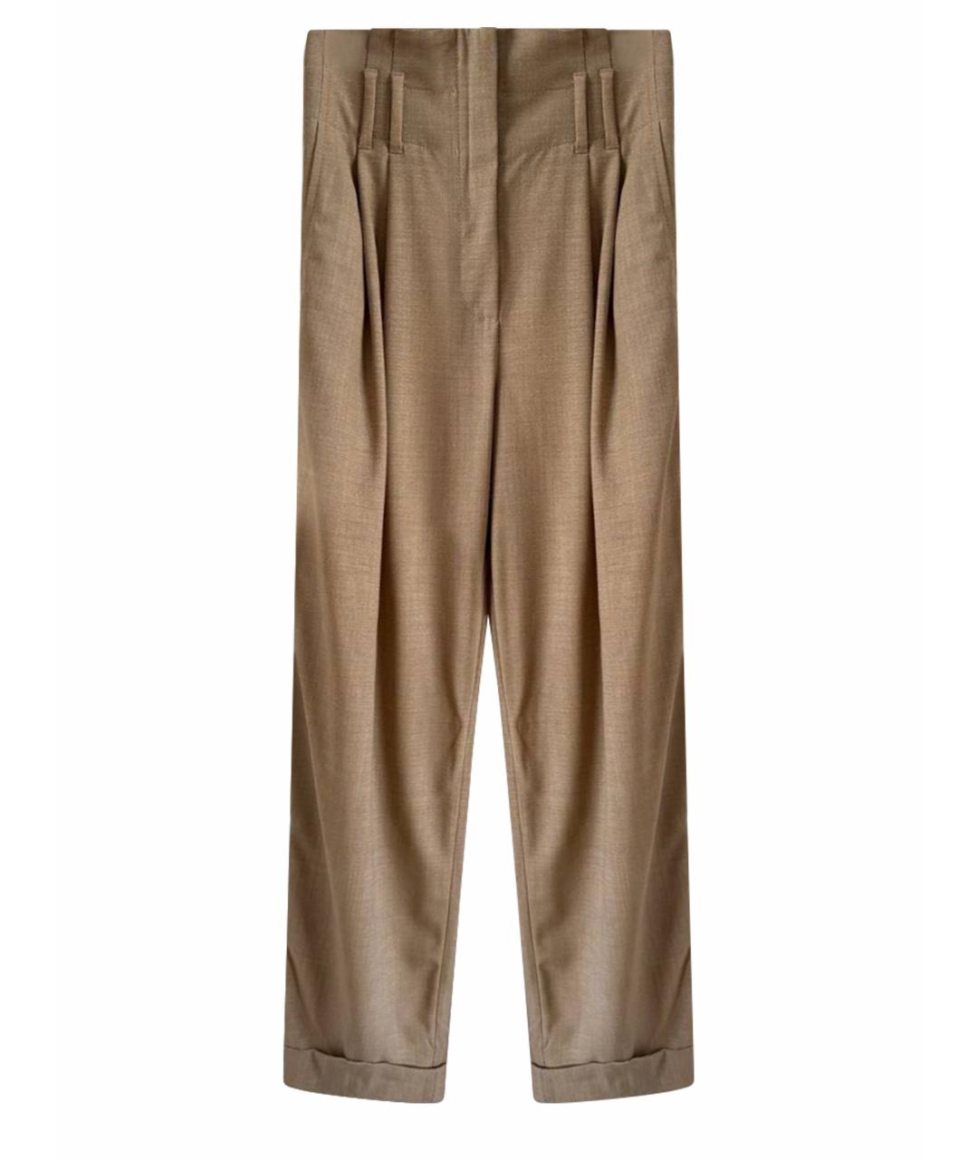 BRUNELLO CUCINELLI Коричневые прямые брюки, фото 1