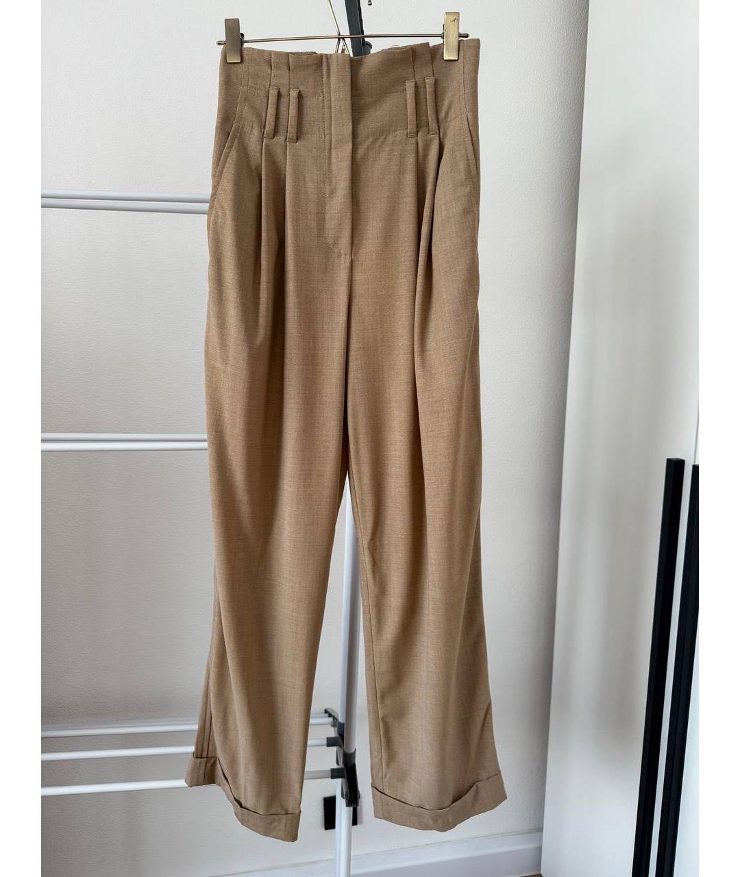 BRUNELLO CUCINELLI Коричневые прямые брюки, фото 5